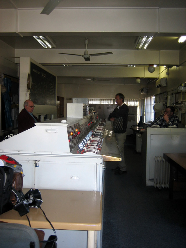 Germiston West signal box taken in 2006, with its Westinghouse Brake and Signal Co. Ltd miniature power lever frame photograph 2